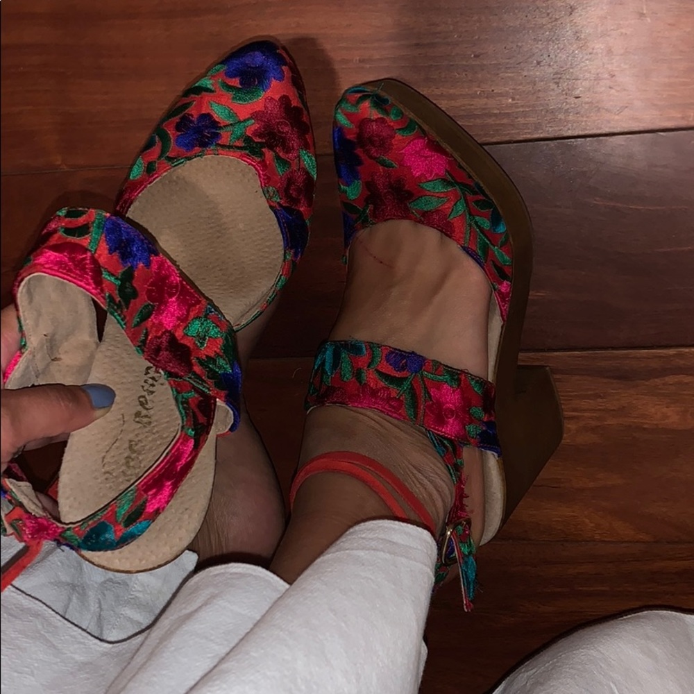 Free people boho embroidered block heals